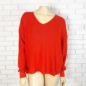 River Island Women's Red Bow Back‎ Tie Sweater - Size 12